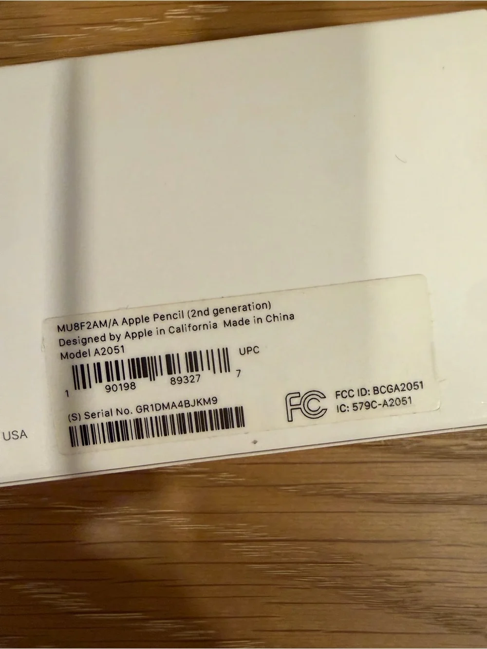 Apple Pencil 2nd Generation MU8F2AM/A White Pencil NWT